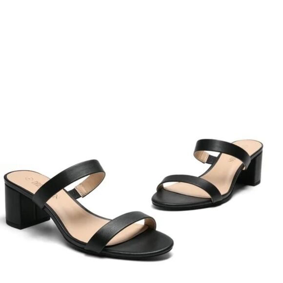 BRAND NEW NINE WEST BLOCK HEEL SQUARE TOE WOMENS SANDALS - Picture 14 of 14